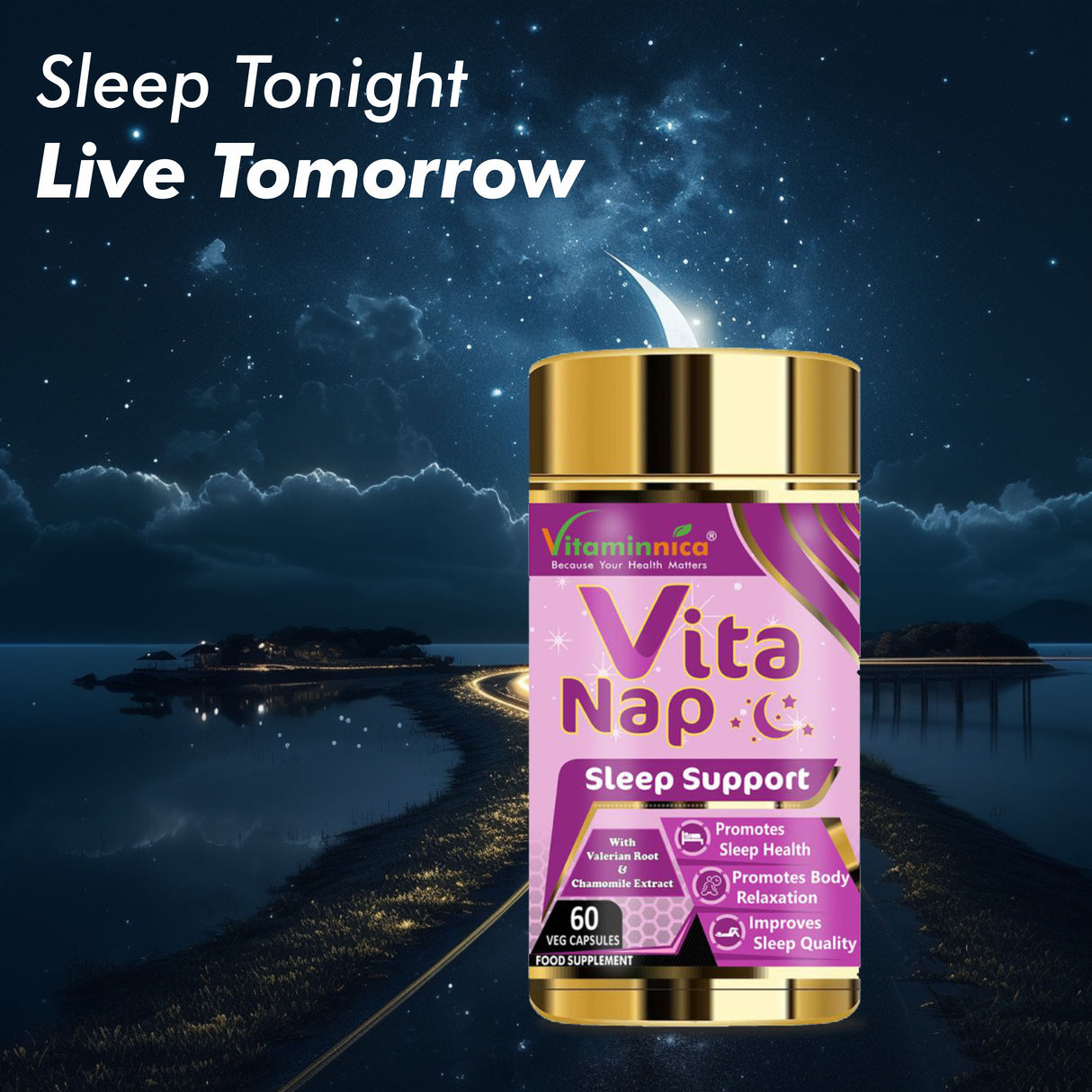 Vitaminnica Vita Nap - Soutien naturel au sommeil - 60 capsules