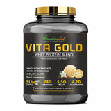 Vitaminnica Vita Gold Whey Protein Blend | Whey Concentrate, Hydrolysed, Isolate Blend | 5 Lbs- 75 Servings