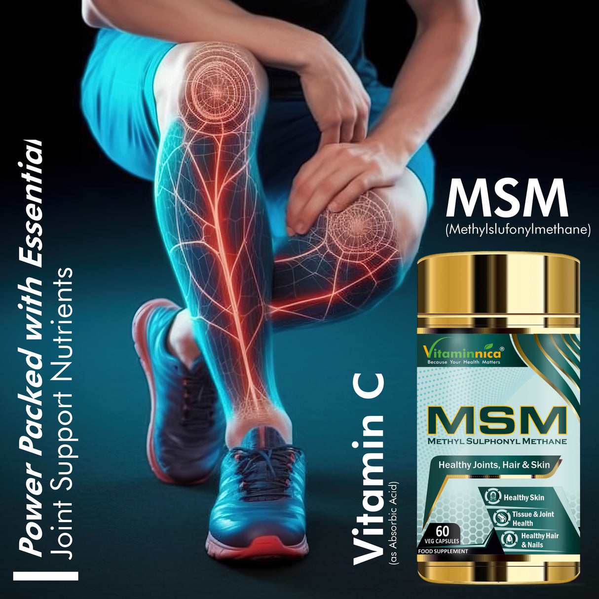 Vitaminnica Méthyl Sulphonyl Méthane (MSM) - 60 Capsules
