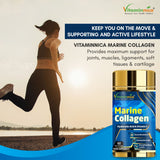 Vitaminnica Magnesium Bisglycinate+ Marine Collagen+ Apple Cider Vinegar & Curcumin- Combo Pack| 180 Capsules