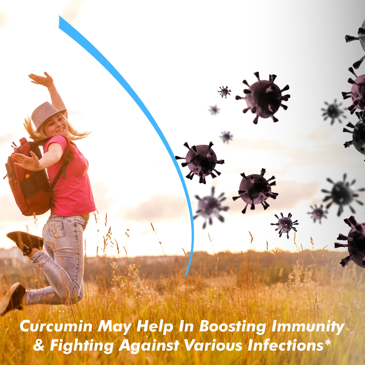 Vitaminnica Curcumin mit Piperin – Bessere Gelenkgesundheit – 60 Kapseln