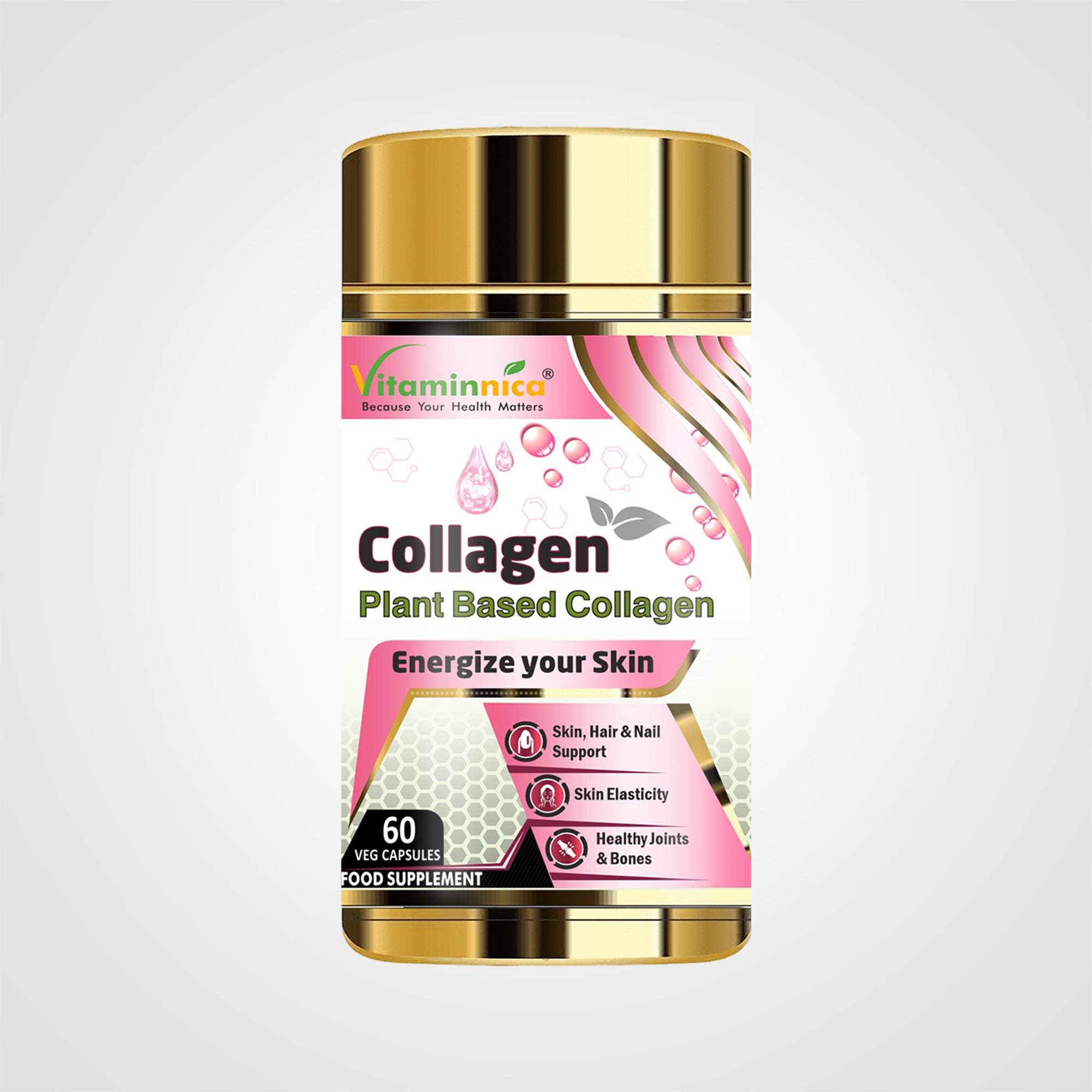 Vitaminnica Plant Based Collagen- 60 Capsules – Vitaminnica Healthcare